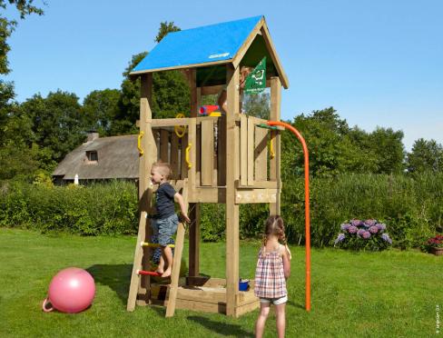 Speeltoren voor Kinderen Kleine Tuin • Jungle Castle Fireman's Pole